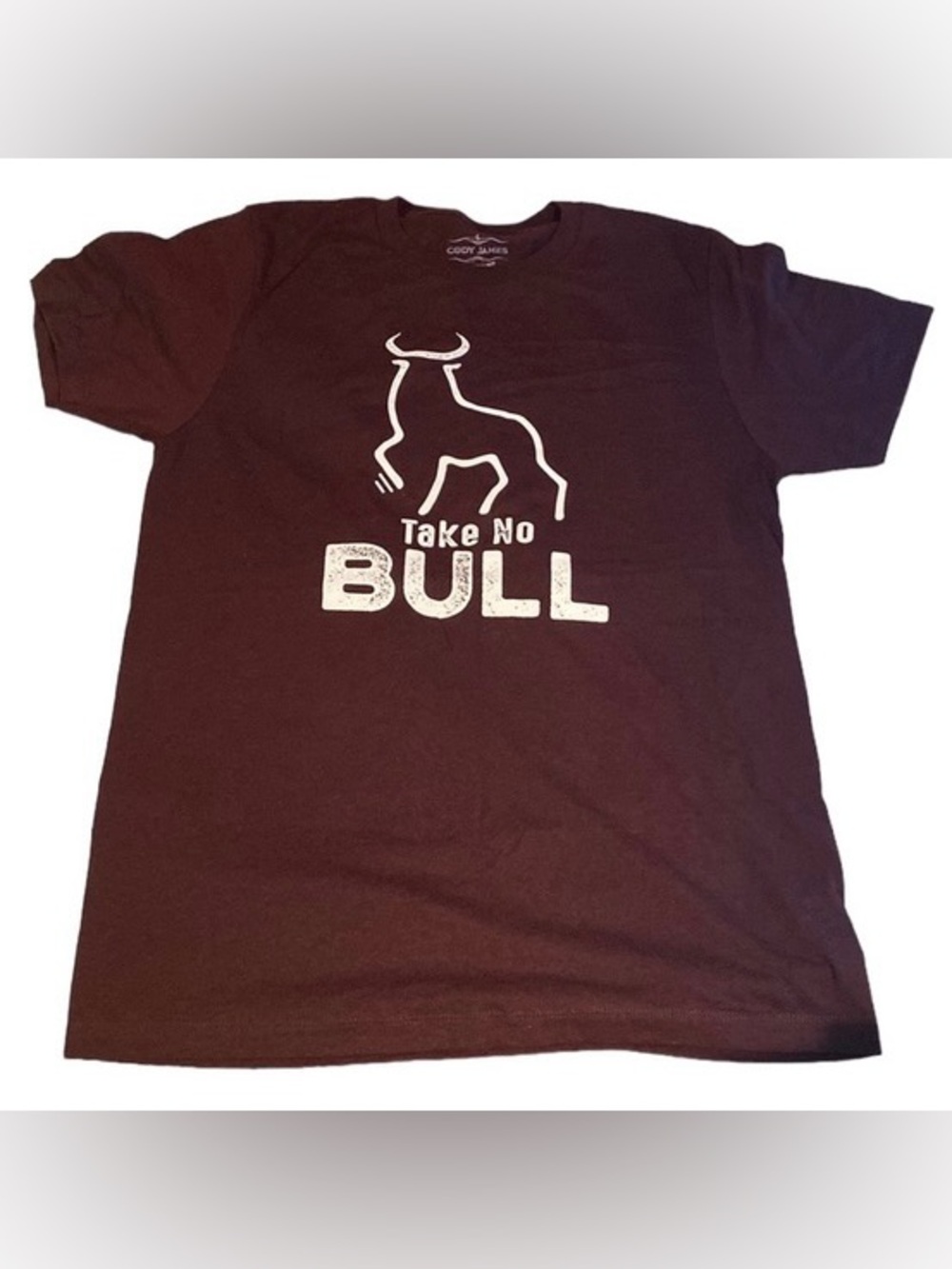 Cody James Take No Bull Graphic T-Shirt Brown Men’s XL Western Cowboy